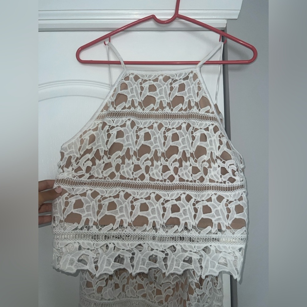 New Look White Lace Skirt Set